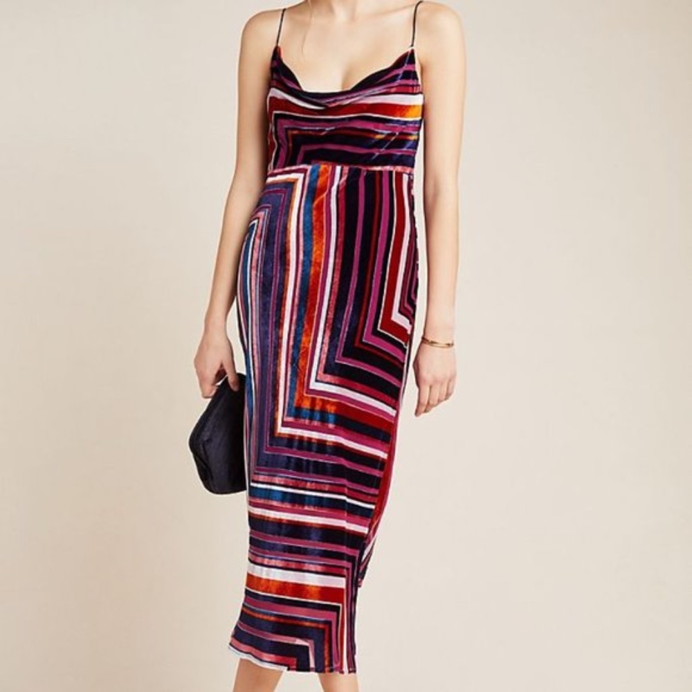 Anthropologie Tina Velvet Mini Dress - Picture 2 of 4